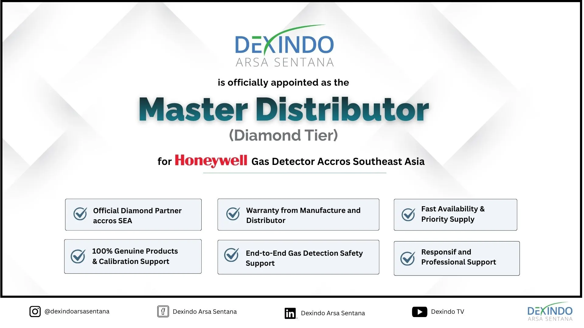 dexindo official master distributor honeywell gas detector